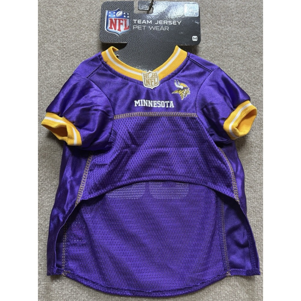 NFL Official Minnesota Vikings Pet Football Jersey Wear Dog Size M Medium NEW